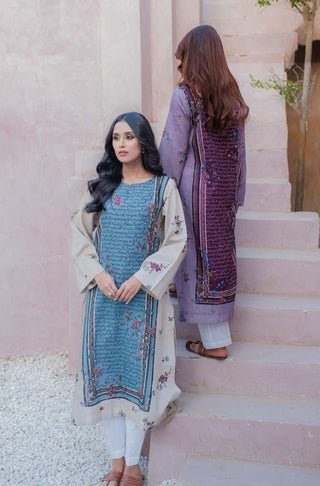 Shopmanto, wear manto, manto clothing brand, manto pakistan, ladies clothing brand, urdu calligraphy clothing, manto plum and lilac phool khaddar kurta with urdu calligraphy, manto winter collection, manto khaddar collection, khaddar kurtas