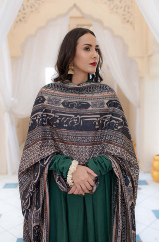 Shopmanto, wear manto, odhni, shawl, chaddar, manto odhni, manto scarves, manto stoles, manto, clothing brands, women shawl, ladies shawl, women shawl in green and beige, women shawl with random words calligraphed in urdu, green and beige odhni, dupatta, green dupatta, urdu calligraphy, urdu calligraphy clothes, manto calligraphy clothes, rashk shawl, green and beige, manto riwayat odhni, rashk shawl green and beige, green shawl, beige shawl