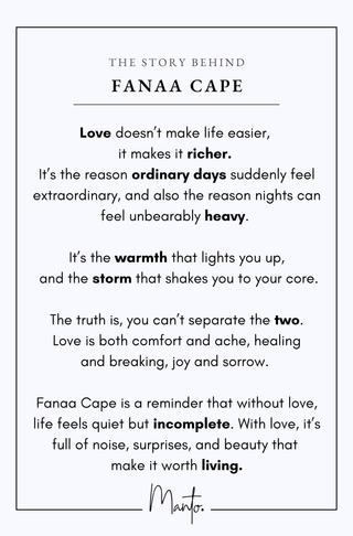 Design Philosophy of Fanaa Cape