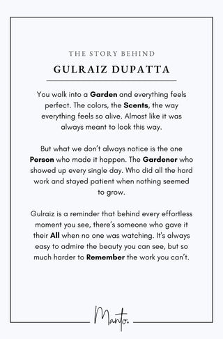 Design Philosophy of Gulraiz Dupatta