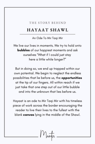 Design Philosophy of Hayaat Shawl