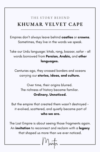 Khumar (Euphoria) Velvet Cape