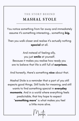 Design Philosophy of Mashal Stole