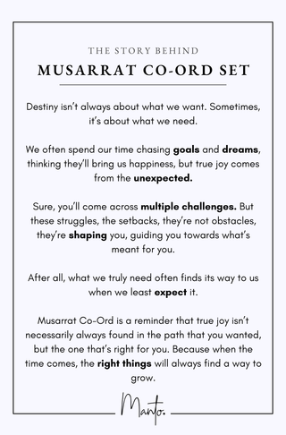 Musarrat (Happiness) Co-Ord Set