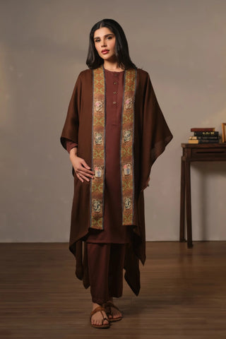 Manto's Unisex Wrap around Style Brown Cape