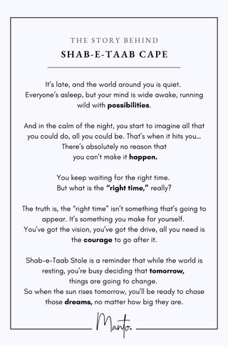 Shab-e-Taab (Luminous Night) Cape