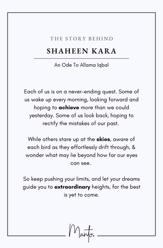 Design Philosophy of Shaheen Kara