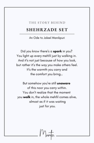 Design Philosophy of Shehrzade Set