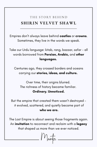 Shirin (Delightful) Velvet Shawl