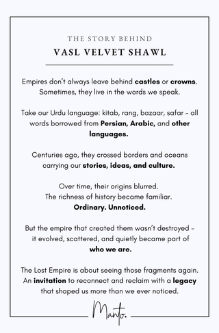 Vasl (Connection) Velvet Shawl