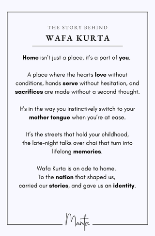 Design Philosophy of Wafa Kurta