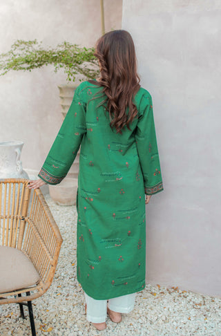 Shopmanto, wear manto, manto clothing brand, manto pakistan, ladies clothing brand, urdu calligraphy clothing, Manto maroon straight long length green fitoor women khaddar kurta for winter, manto winter collection